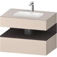 Duravit Collection One lavabo à encastrer avec meuble sous-vasque en console, 800x550x600mm, niche graphite super mate, QA4785080910010