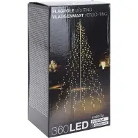 Spetebo Mât de drapeau éclairage 360 LED - H 800 cm