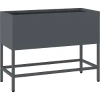 Syfax Bac de jardin surélevé Anthracite 60 x 26 x 45 cm Acier