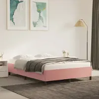 Prolenta Maison Exclusive - Sommier sans matelas Rose 140x190 cm Velours