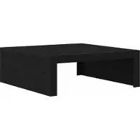 Syfax Table basse Chêne noir 100 x 100 x 35 cm Bois d'ingénierie