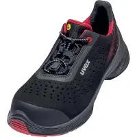 Uvex chaussures basses 1 G2 S1P noir, rouge largeur 14 taille 49