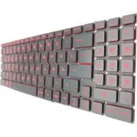 T-ProTek FRANÇAIS - Clavier rouge éclairage compatible avec MSI GF66 Katana 12UC-077