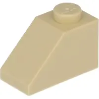 LEGO 50 briques inclinées 1x2 à 45°, beige