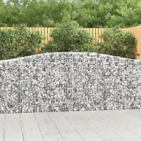 Prolenta Maison Exclusive - Paniers à gabions arqués 3 pcs 400x30x100/120 cm Fer galvanisé