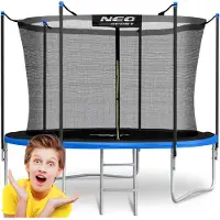 Neo-Sport Trampoline de jardin 6ft/183cm avec filet intérieur et échelle