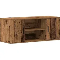 Syfax Meuble TV Bois ancien 100 x 35 x 40 cm Bois d'ingénierie