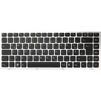 T-ProTek FRANÇAIS - noir avec cadre argenté + rétroéclairage Compatible avec SAOBQ UK A1 / 4H+N3T0M.00U