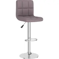 Syfax Tabouret de bar Taupe Tissu