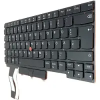 T-ProTek Clavier DE-Noir avec trackpoint compatible avec Lenovo ThinkPad E14 (20RA001LGE)