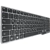 T-ProTek Clavier DEUTSCHLANGE cadre argent,Trackpoint pour Fujitsu LifeBook E754 VFY:E7340M37B1DE