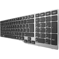 T-ProTek Clavier DEUTSCHLANGE cadre argent,Trackpoint pour Fujitsu LifeBook E754 VFY:E7540MXU21DE