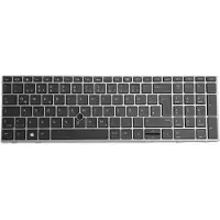 T-ProTek FRANÇAIS - Clavier noir , cadre gris avec trackpoint compatible avec HP ZBook 15u G6