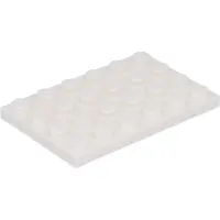 LEGO 50 plaques de construction, 4x6, blanc