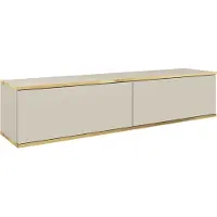 Furnlux Classic FURNLUX Table de télévision Oro Beige Et Or 135cm / Couleur principale : Beige / Dimensions : 135 x 30 x 32 cm
