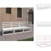 vidaXL Canapé d'extérieur 3 places blanc pin massif - Canapés de jardin