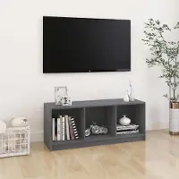 Prolenta Maison Exclusive - Meuble TV gris 104x33x41 cm Bois massif Pin