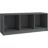 Syfax Meuble TV Gris 104x33x41 cm Bois de pin massif