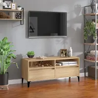 Prolenta Maison Exclusive - Meuble TV Chêne Sonoma 100x34,5x44,5 cm Matériau dérivé du bois