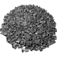 LEGO 2x1 Tuiles Toiture 45 degrés Gris foncé pour toit - 3040 NOUVEAU ! Quantité 50x