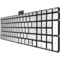 T-ProTek Clavier - couleur : argent - avec éclairage - sans cadre Clavier allemand compatible avec HP Pavilion 17-G