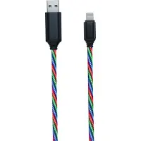 2GO USB Datenkabel "Tricolor" LED-Beleuchtung Lightning 1m
