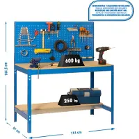 Simon Rack Etabli Simonwork Bt2 1500 Bleu/bois Bleu/bois 1445x1510x610 -