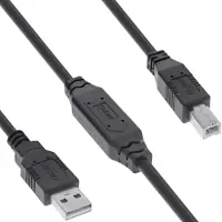 InLine Câble actif USB 2.0, USB-A prise à USB-B prise, 7,5m