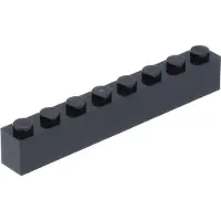 LEGO 100 pièces 3008 Brick 1x8 Part Basic Bricks 100 Noir