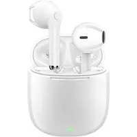 Cofi1453® yobola Écouteurs Bluetooth 5.1 intra-auriculaires Son stéréo Bluetooth HiFi, IPX5 Étanche Contrôle tactile, microphone Blanc