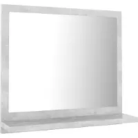 Syfax Miroir de salle de bain Gris béton 40x10,5x37cm Bois ingénierie