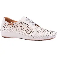Pikolinos Femme Chaussure basse à lacets décoratifs aérée P. Vallarta 655-4783, Taille:42 EU, Couleur:Blanc
