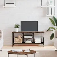 Prolenta Maison Exclusive - Meuble TV Chêne fumé 100x35x45 cm Bois et fer
