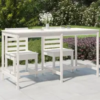Prolenta Maison Exclusive - Table de jardin blanche 203,5x90x110 cm Bois massif Pin