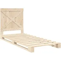 Syfax Cadre de lit sans matelas avec tête de lit 90x200 cm
