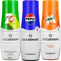 SodaStream Lot de 3 , Pepsi, Mirinda, 7up 440ml