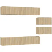 Syfax Ensemble de meubles TV 6 pcs Chêne sonoma Bois d'ingénierie