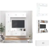 vidaXL Ensemble de 7 meubles TV Blanc Matériau dérivé du bois - Meubles TV
