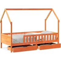 vidaXL Lit d'enfant avec tiroirs 90x200 cm pin massif