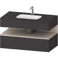 Duravit Collection One lavabo à encastrer avec meuble sous-vasque en console, 1000x550x600mm, niche Taupe Supermatt, QA4786083800000