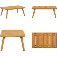 vidaXL Table basse de jardin 90×55×35 cm en bois massif d'acacia - Table de jardin - Tables de jardin - Table basse de jardin - Tables basses de jardin