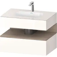 Duravit Collection One lavabo à encastrer avec meuble sous-vasque en console, 800x550x600mm, niche en chêne terra, QA4785035220000