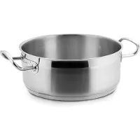 Lacor POÊLE À BRIRE SANS Couvercle 28 cm ECO-Chef, Acier inoxydable, 28