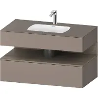 Duravit Collection One lavabo à encastrer avec meuble sous-vasque en console, 1000x550x600mm, niche chêne terra, QA4786035430000