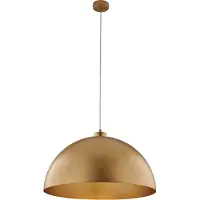 BeLight Suspension Marcus D.50 Cm, Fer Blanc,Reproduction Or Antique, Câble Réglable, 1 Lumière, Design Classique Lumineux