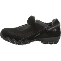 Allrounder Chaussons pour femmes en daim, modèle de Mephisto Niro C, couleur noire, style décontracté