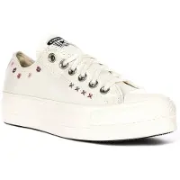 Converse Baskets basses CHUCK TAYLOR ALL STAR LIFT FLORAL EMBROIDERY LOW TOP femmes - Blanc - 39