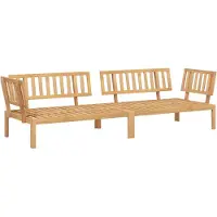 Syfax Canapés d'angle palette de jardin 2 pcs bois massif d'acacia