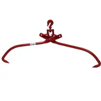 Wiltec Grappin forestier pour Troncs – 310 x 50 x 950 mm – Ouverture max. 810 mm – Force max. 700 kg – Outil pince de levage avec 2 Mandrins de serrage – Griffe Pince forestière pour grumes, débardage