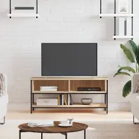 Prolenta Meuble TV exclusif - Bois stratifié imitation chêne Sonoma, dimensions 100 x 35 x 45 cm